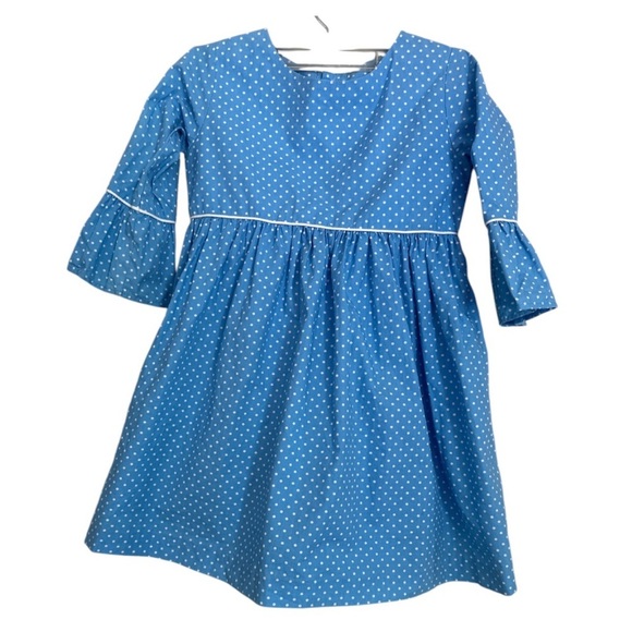 Eleanor Rose Blue A-line Bell Sleeve Dress - Picture 2 of 11